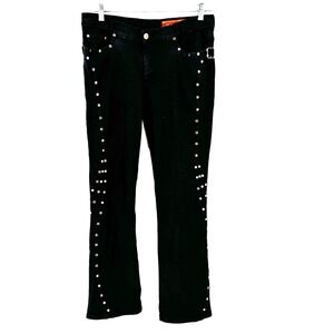 Vintage Lawman Studded Bootcut Jeans Womens 13 Black Yellowstone Cowgirl Western